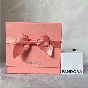 NEW Pandora Pink Box set with pink Satin Bow